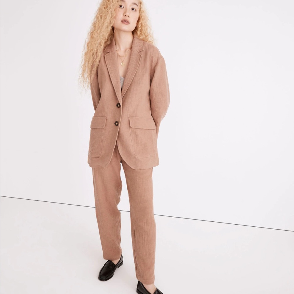 Cotton-Linen Relaxed Larsen Blazer